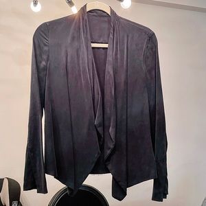 Women’s Draped-Front Jacket Slate Grey size XS